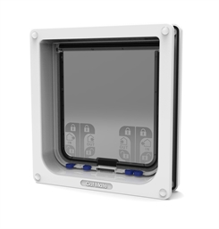 Kattedør stor kat - Hvid